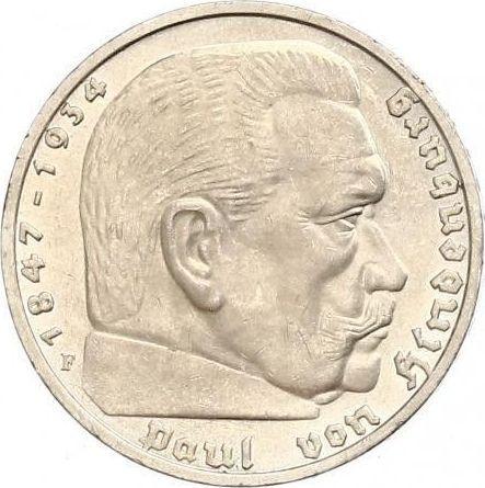 Obverse 5 Reichsmark 1939 F "Type 1936-1939" - Silver Coin Value - Germany, Third Reich