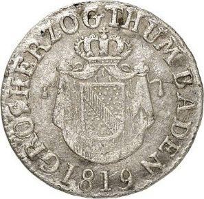 Obverse 3 Kreuzer 1819 - Silver Coin Value - Baden, Louis I