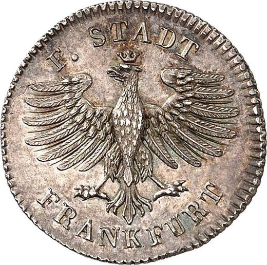 Avers 1 Heller 1838 Silber - Münze Wert - Frankfurt am Main, Freie Stadt