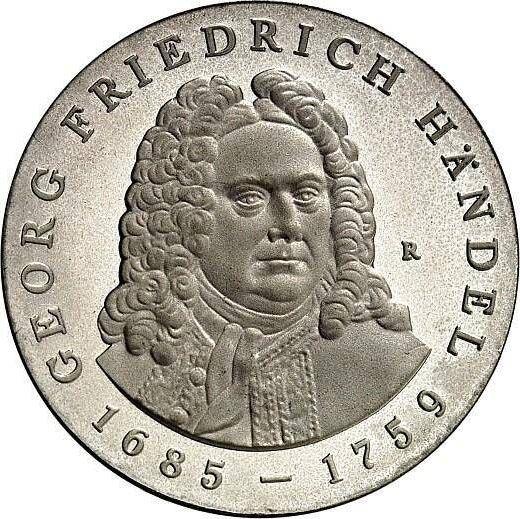 Obverse 20 Mark 1984 A "Frideric Handel" - Silver Coin Value - Germany, GDR