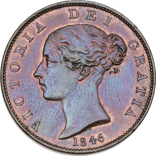 Obverse Halfpenny 1846 WW -  Coin Value - United Kingdom, Victoria