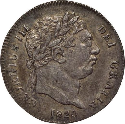 Obverse Twopence 1820 - Silver Coin Value - United Kingdom, George III