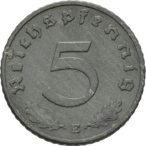 Аверс монеты - 5 рейхспфеннигов 1940 года E "Тип 1940-1944" - цена  монеты - Германия, Третий рейх