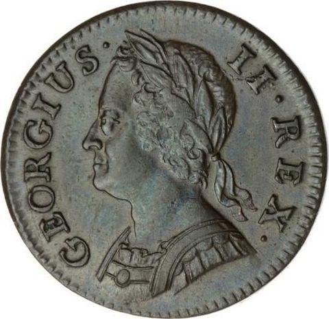 Obverse Farthing 1744 "Old Head" -  Coin Value - United Kingdom, George II