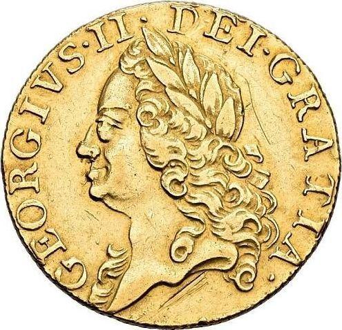 Obverse Guinea 1759 "Old Head" - Gold Coin Value - United Kingdom, George II