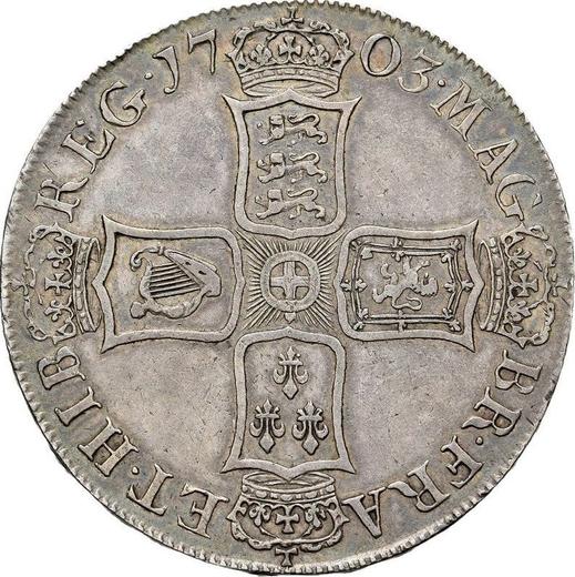 Rewers monety - 1 korona 1703 "Pierwszy typ portretu" - cena srebrnej monety - Wielka Brytania, Anna