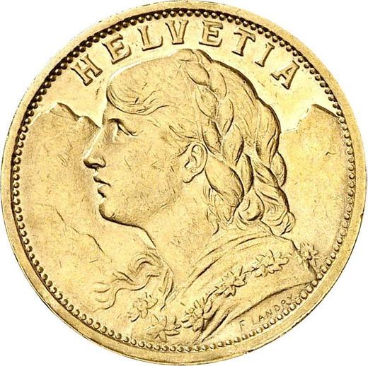 Obverse 20 Francs 1906 B "Vreneli" - Gold Coin Value - Switzerland, Confederation
