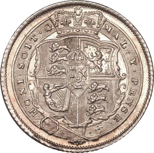 Reverso 6 peniques 1816 - valor de la moneda de plata - Gran Bretaña, Jorge III