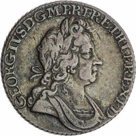 Obverse Shilling 1726 "Second draped bust" Roses and Plumes in angles - Silver Coin Value - United Kingdom, George I