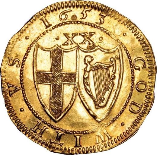 Reverso Unite 1653 - valor de la moneda de oro - Gran Bretaña, Mancomunidad