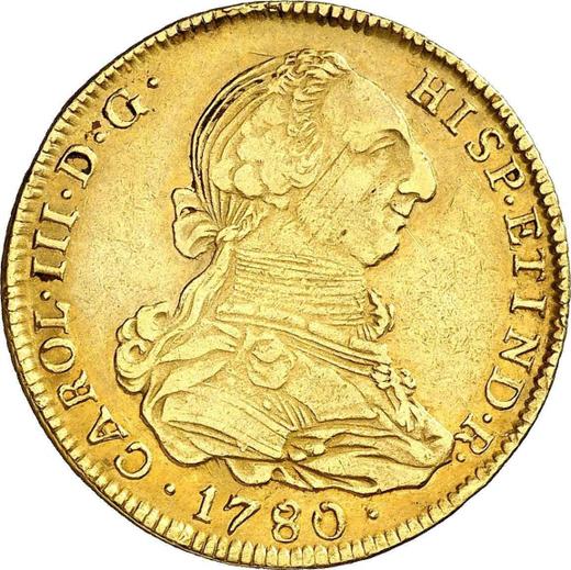 Obverse 4 Escudos 1780 PTS PR - Gold Coin Value - Bolivia, Charles III