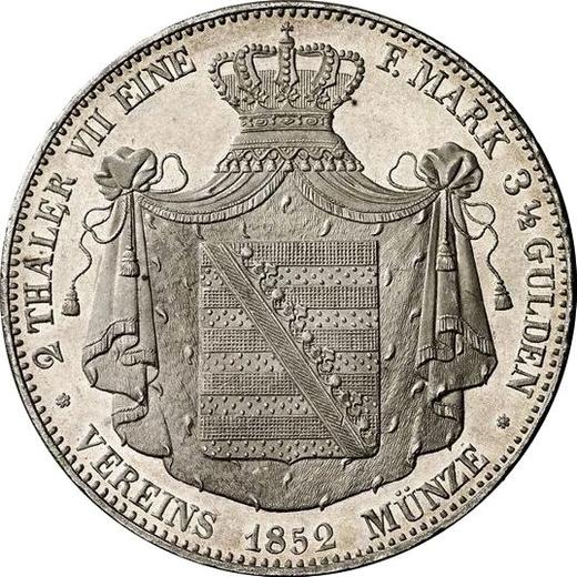 Revers Doppeltaler 1852 F - Silbermünze Wert - Sachsen-Altenburg, Georg