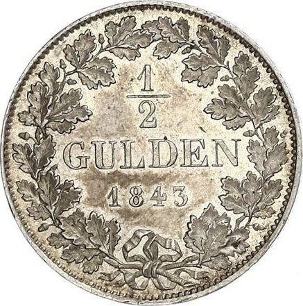 Reverse 1/2 Gulden 1843 - Silver Coin Value - Hohenzollern-Hechingen, Constantine