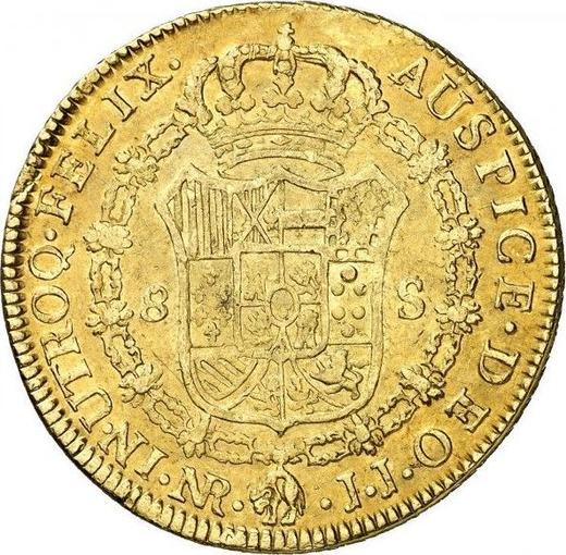 Revers 8 Escudos 1789 NR JJ - Goldmünze Wert - Kolumbien, Karl III