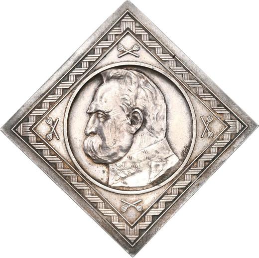 Reverse Pattern 10 Zlotych 1934 "Jozef Pilsudski" Klippe - Silver Coin Value - Poland, II Republic