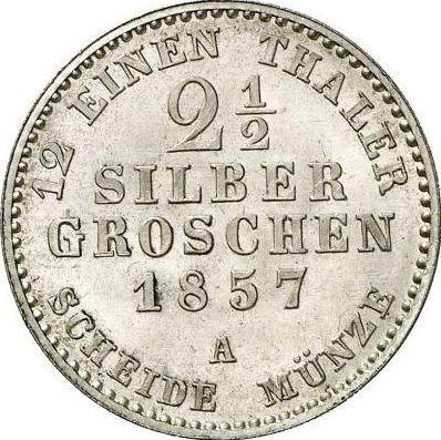 Reverse 2-1/2 Silber Groschen 1857 A - Silver Coin Value - Prussia, Frederick William IV