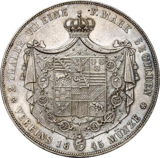 Reverse 2 Thaler 1845 A - Silver Coin Value - Anhalt-Bernburg, Alexander Karl