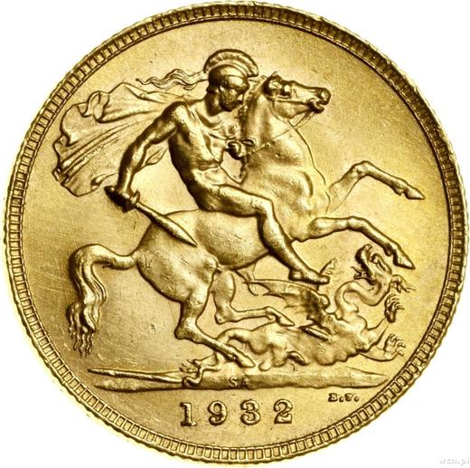Reverse Sovereign 1932 SA - Gold Coin Value - RSA, George V