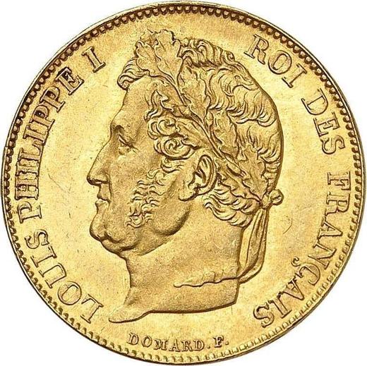 Obverse 20 Francs 1848 A "Type 1832-1848" - Gold Coin Value - France, Louis Philippe I