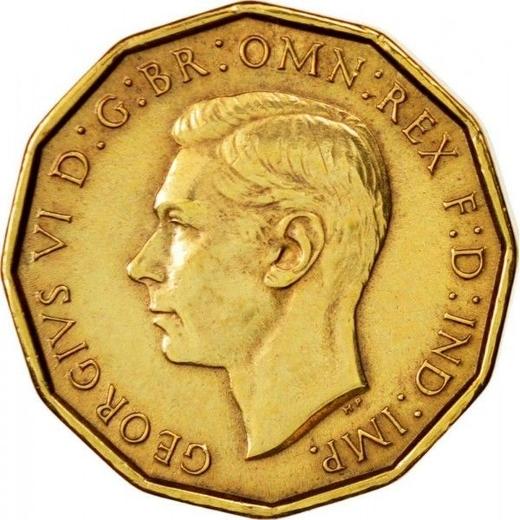 Obverse Threepence 1944 HP "Type 1937-1948" - Coin Value - United Kingdom, George VI