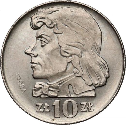 Revers Probe 10 Zlotych 1970 MW "Tadeusz Kościuszko" Kupfernickel - Münze Wert - Polen, Volksrepublik Polen