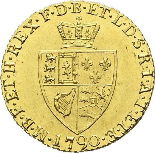 Реверс монеты - 1/2 гинеи 1790 года "Лопата" - цена золотой монеты - Великобритания, Георг III