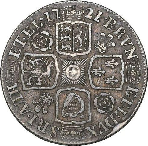 Reverse Shilling 1721 "First draped bust" Roses and Plumes in angles - Silver Coin Value - United Kingdom, George I