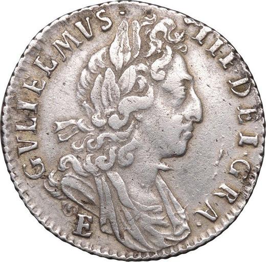 Obverse Sixpence 1696 E "Third laureate bust" - Silver Coin Value - United Kingdom, William III