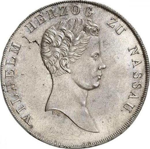 Obverse Thaler 1825 CT PZ - Silver Coin Value - Nassau, William