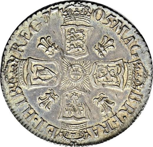 Reverse Sixpence 1705 Old type of shields Plumes in angles - Silver Coin Value - United Kingdom, Anne