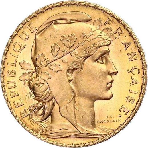 Obverse 20 Francs 1910 "Type 1907-1914" - Gold Coin Value - France, Third Republic