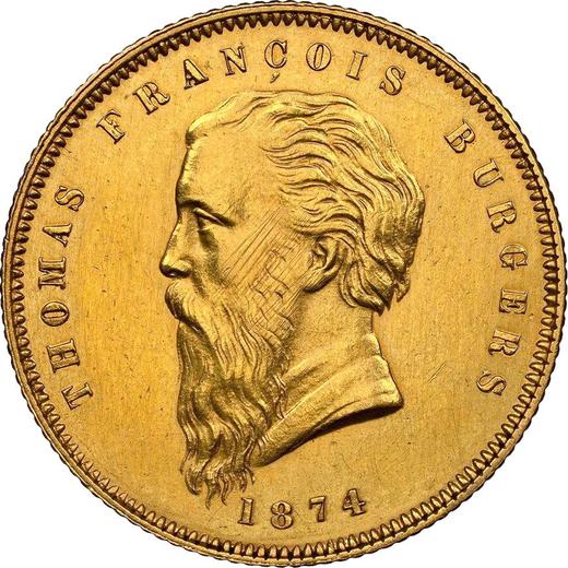 Obverse Pond (Transvaal) 1874 Fine beard - Gold Coin Value - RSA, Transvaal Republic