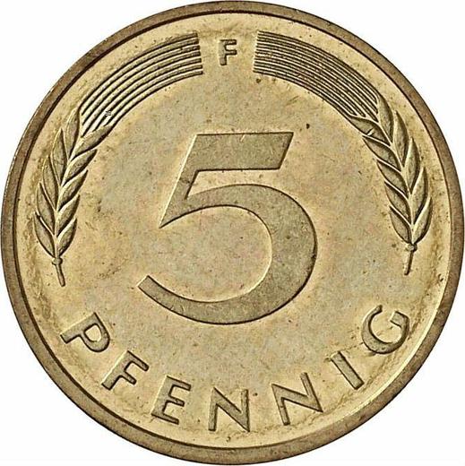 Obverse 5 Pfennig 1998 F - Coin Value - Germany, FRG
