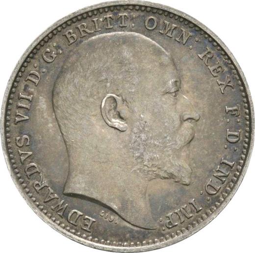 Obverse Fourpence (Groat) 1907 - Silver Coin Value - United Kingdom, Edward VII