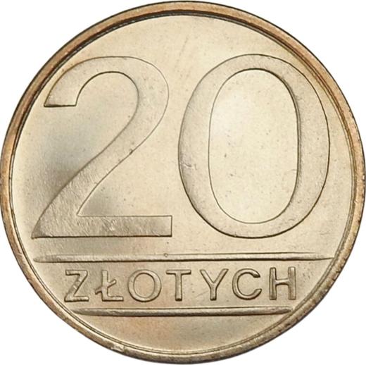Reverse 20 Zlotych 1985 MW - Coin Value - Poland, Peoples Republic