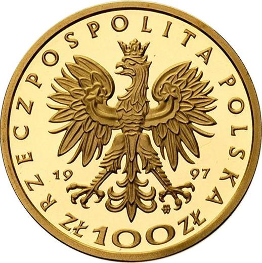Obverse 100 Zlotych 1997 MW ET "Stephen Bathory" - Gold Coin Value - Poland, III Republic after denomination