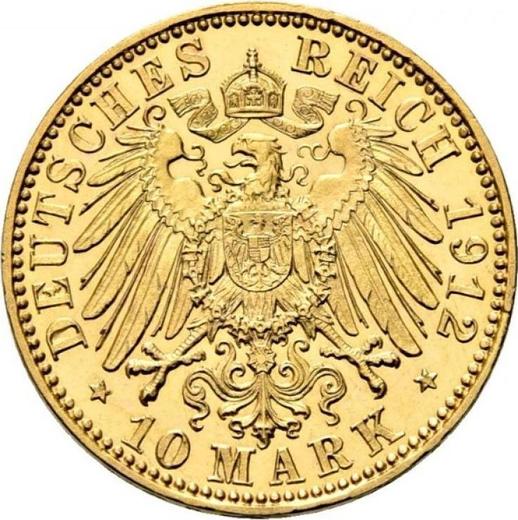 Revers 10 Mark 1912 E "Sachsen" - Goldmünze Wert - Deutschland, Deutsches Kaiserreich