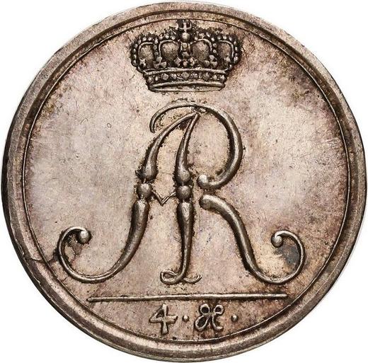 Rewers monety - 4 groszy bez daty (1709) "Motyl" - cena srebrnej monety - Polska, August II Mocny