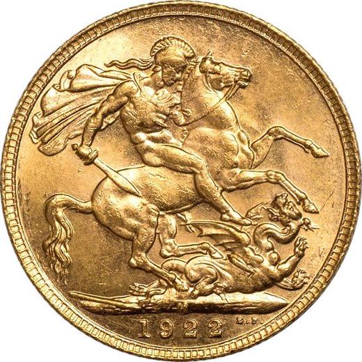 Reverse Sovereign 1922 M - Gold Coin Value - Australia, George V