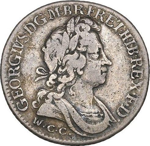 Obverse Shilling 1726 WCC "Second draped bust" Roses and "CC" in angles - Silver Coin Value - United Kingdom, George I
