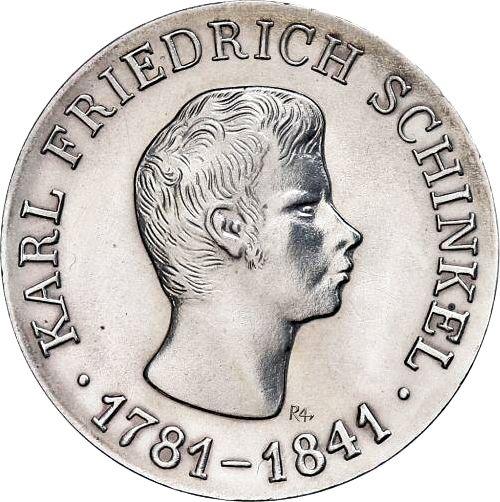 Obverse 10 Mark 1966 "Schinkel" - Silver Coin Value - Germany, GDR