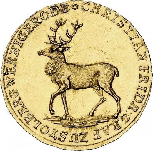 Аверс монеты - Дукат 1818 года "Золотая свадьба" - цена золотой монеты - Штольберг-Вернигероде, Кристиан Фредерик