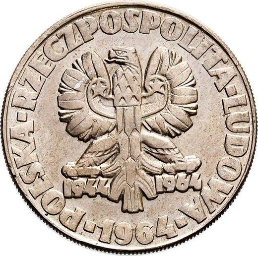 Awers monety - Próba 10 złotych 1964 WK "Kobieta z kłosami" Miedź-nikiel - cena  monety - Polska, PRL