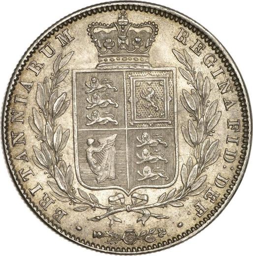 Реверс монеты - 1/2 кроны (Полукрона) 1843 года - цена серебряной монеты - Великобритания, Виктория