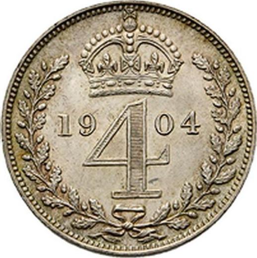 Reverse Fourpence (Groat) 1904 - Silver Coin Value - United Kingdom, Edward VII