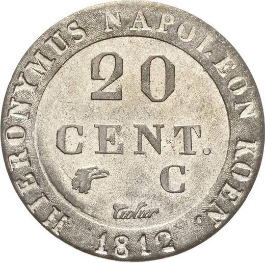 Reverse 20 Céntimos 1812 C - Silver Coin Value - Westphalia, Jérôme Napoléon