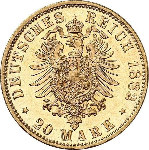 Reverse 20 Mark 1882 D "Saxe-Meiningen" - Gold Coin Value - Germany, German Empire