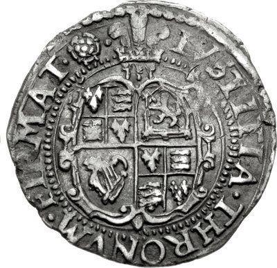 Reverse 2 Pence (Halfgroat) no date (1625-1642) "Second draped bust" Plume above the shield - Silver Coin Value - United Kingdom, Charles I