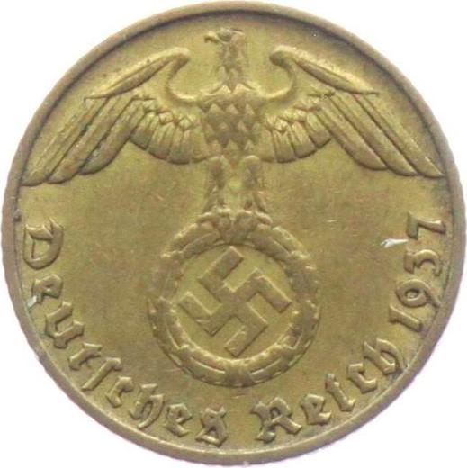 Reverse 5 Reichspfennig 1937 J "Type 1936-1939" -  Coin Value - Germany, Third Reich