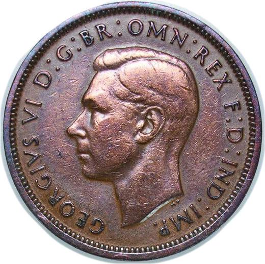 Avers 1/2 Penny 1941 HP - Münze Wert - Großbritannien, Georg VI